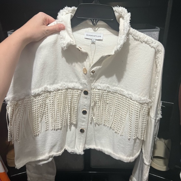 White Fringe Jacket - Picture 2 of 2